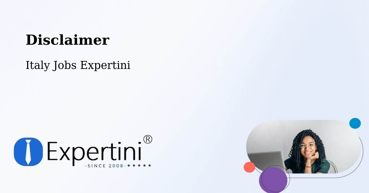 Disclaimer – Cellatica - Italy Jobs Expertini
