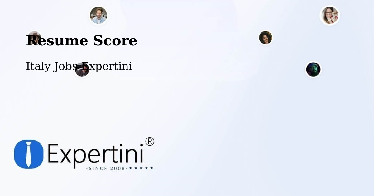 Resume Score - Italy Jobs Expertini